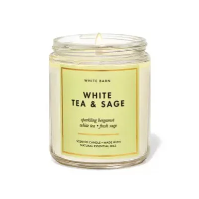 White Tea & Sage Single Wick Candle