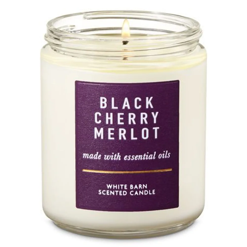 Black Cherry Merlot Single Wick Candle