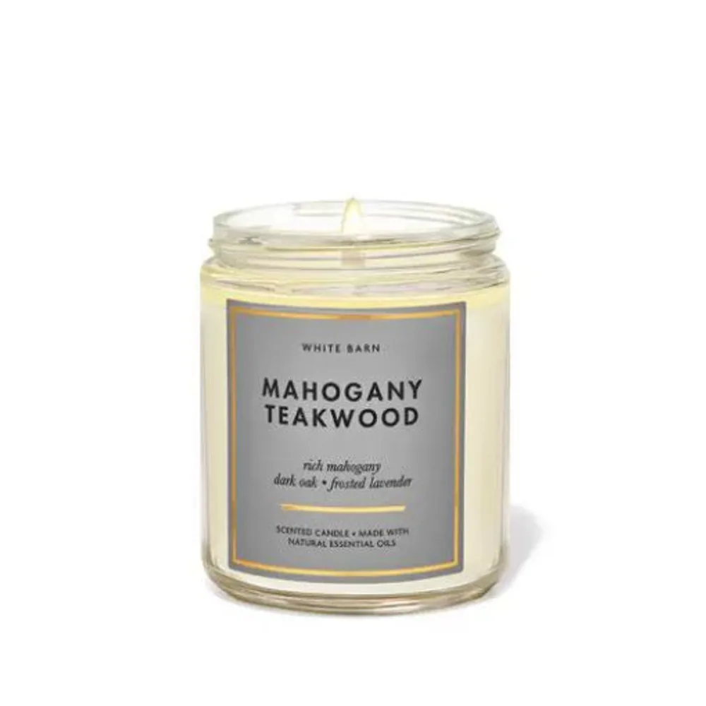 Mahogany Teakwood Single Wick Candle