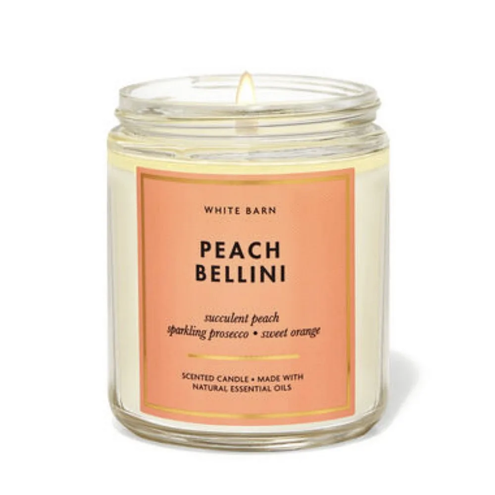 Peach Bellini Single Wick Candle