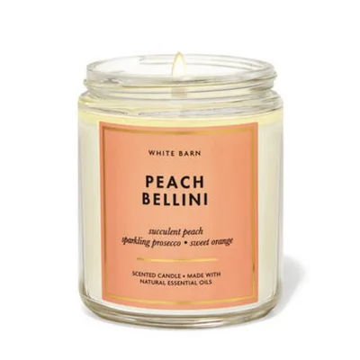 Peach Bellini Single Wick Candle