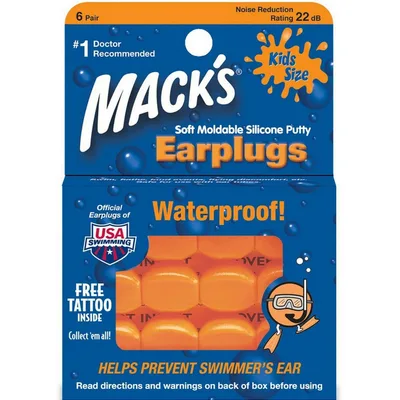 Mack's Kids Size Soft Moldable Silicone Ear Plugs