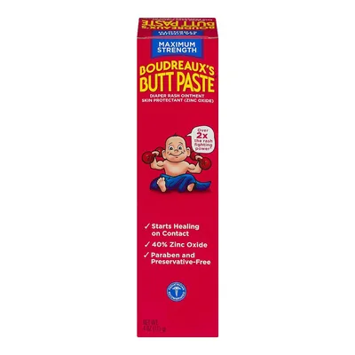 Boudreaux's Butt Paste Diaper Rash Ointment, Maximum Strength