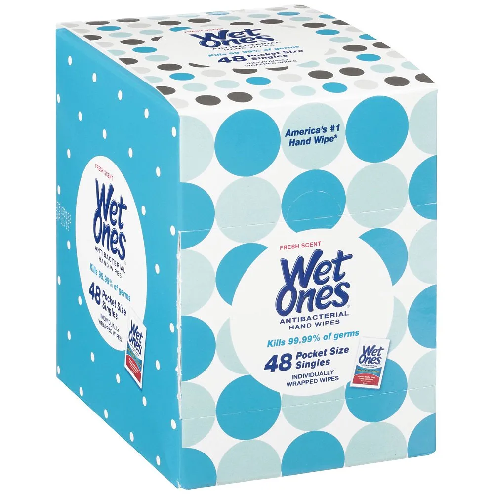 Wet Ones Antibacterial Hand Wipes Singles Fresh Scent