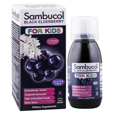 Sambucol Black Elderberry For Kids Dietary Supplement Syrup