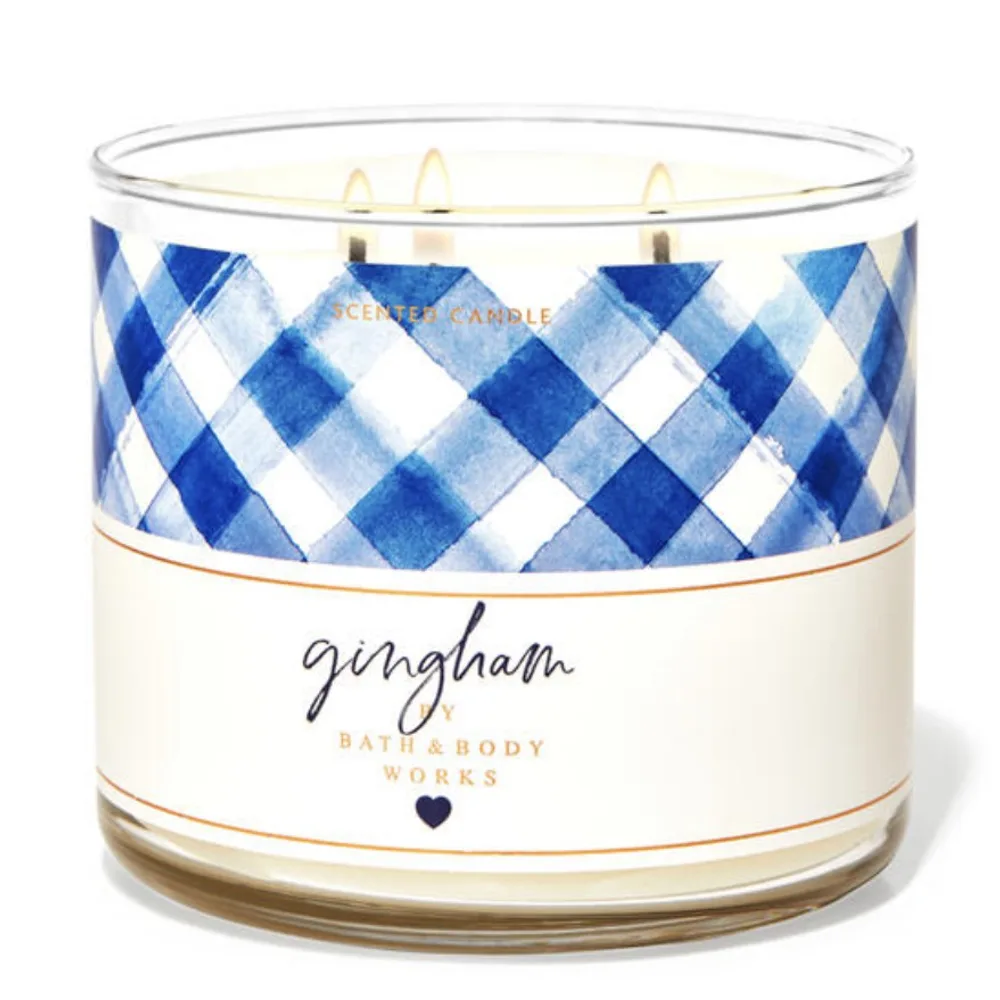 Gingham 3-Wick Candle