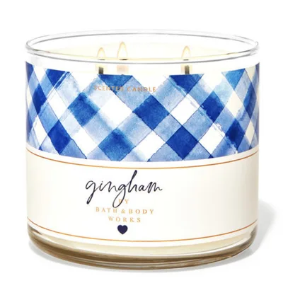 Gingham 3-Wick Candle