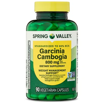 Spring Valley Garcinia Cambogia Dietary Supplement Vegetarian Capsules for Weight Management Support, 800 mg