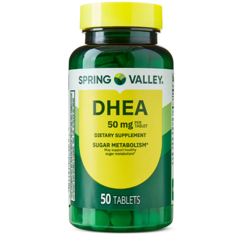 Spring Valley DHEA Dietary Supplement Tablets for Sugar Metabolism, 50 mg
