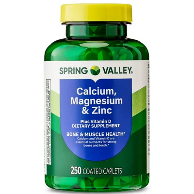 Spring Valley Calcium, Magnesium & Zinc Plus Vitamin D3 Coated Caplets