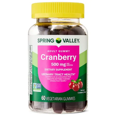Spring Valley Cranberry Gummies Urinary Tract Support Dietary Supplement, 500 mg