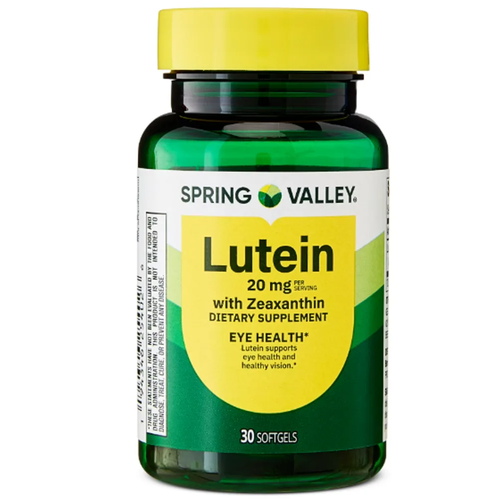 Spring Valley Lutein with Zeaxanthin Dietary Supplement Softgels, 20 mg