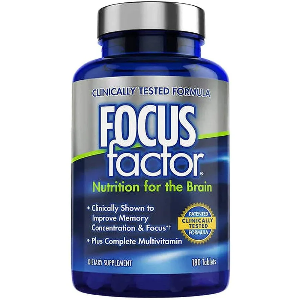 Focus Factor Brain Supplement Multivitamin Improve Memory and Clarity Boost Concentration Neuro Energy Learning Reasoning for Men and Women