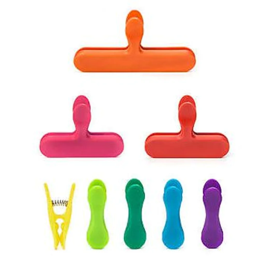 Kikkerland Design Rainbow Bag Clip Set