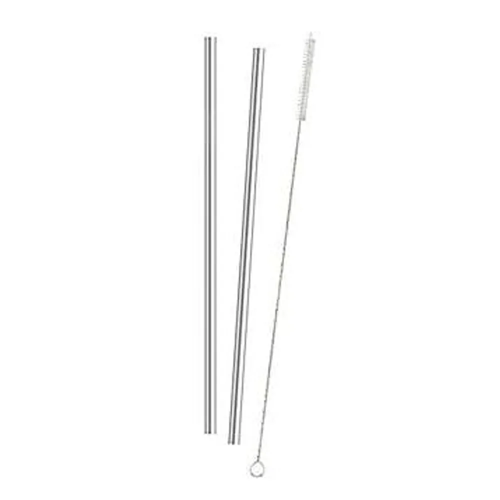 HIC Stainless Steel Tumbler Drinking Straws and Cleaning Brush Set
