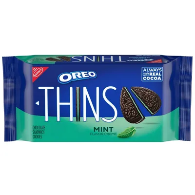 Nabisco Oreo Mint Creme Thins Sandwich Cookies