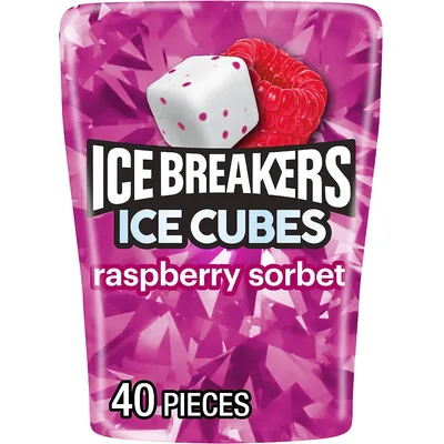Ice Breakers Ice Cube Sugar Free Gum Raspberry Sorbet