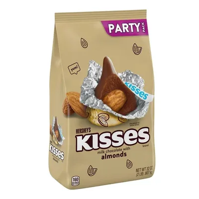 Hershey's Kisses Milk Chocolate with Almonds Party Bag