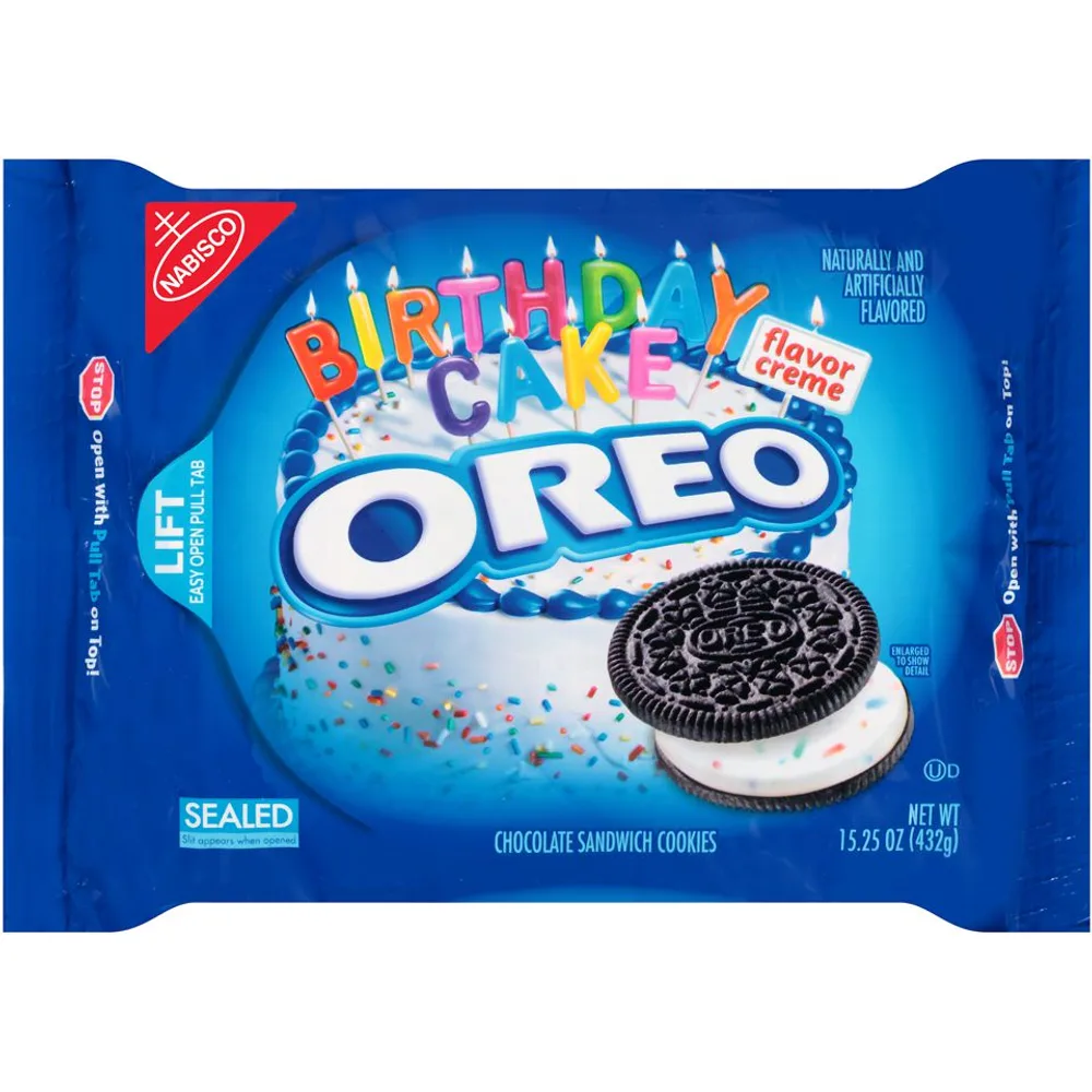 Nabisco Oreo Birthday Cake Chocolate Sandwich Cookies