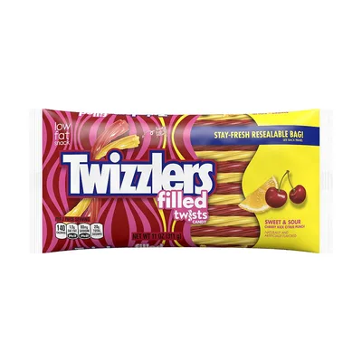 Twizzlers Filled Sweet & Sour Cherry Kick Citrus Punch Twists