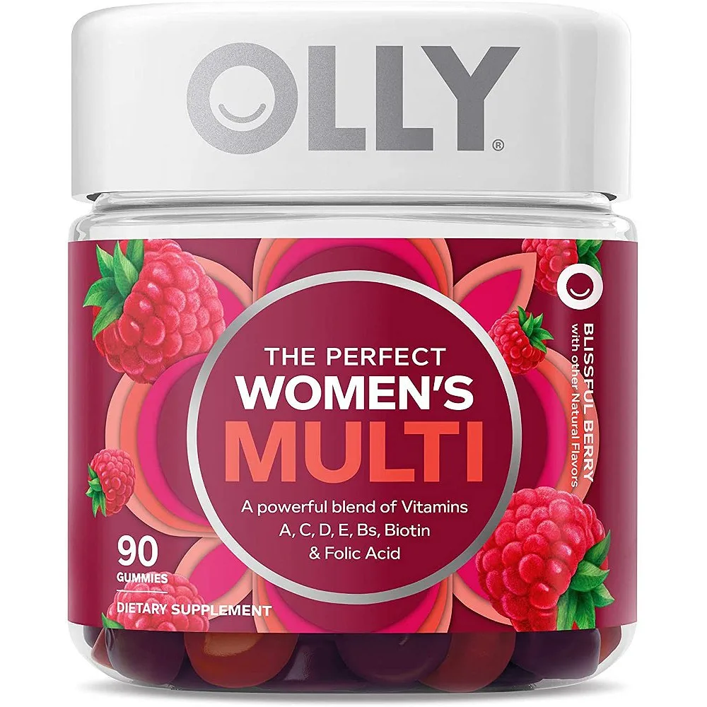 OLLY Women's Multivitamin Gummy Supplement, Vitamins A, D, C, E, Biotin, Folic Acid