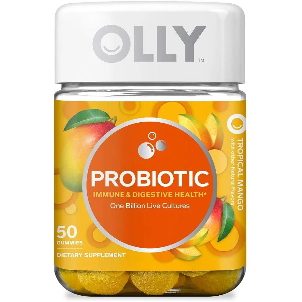 OLLY Probiotic Gummy, Immune & Digestive Health, Probiotic Supplement for Adults, Mango
