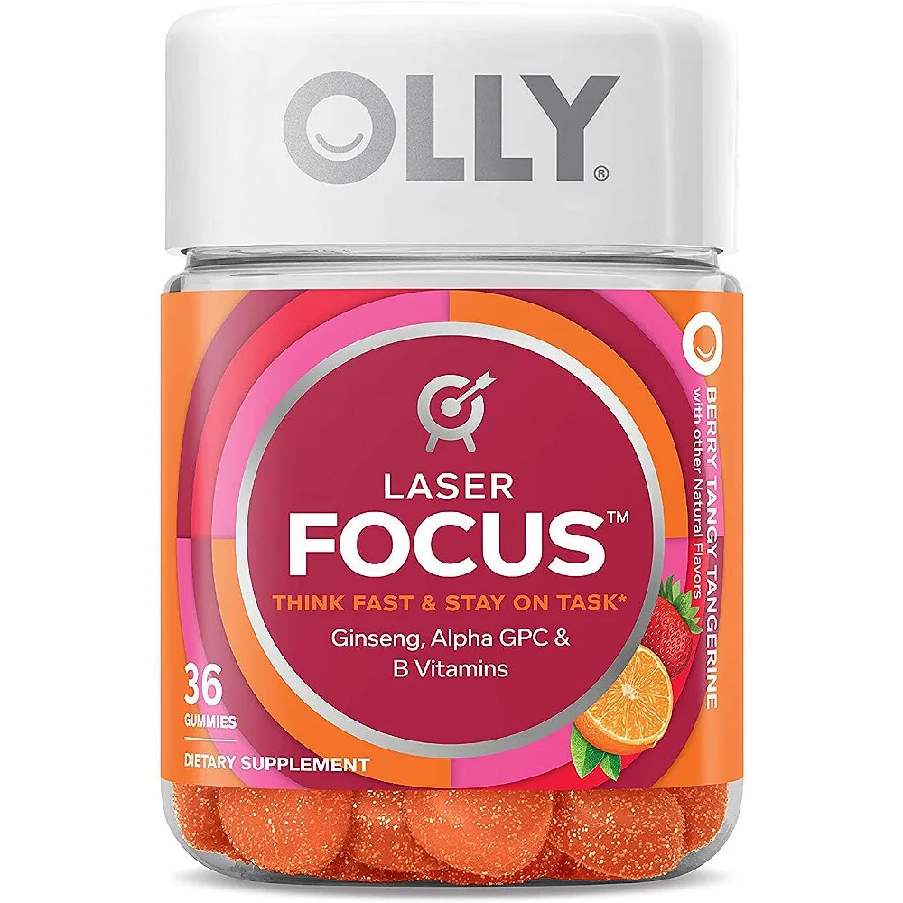 OLLY Laser Focus™ Gummy Supplement with Ginseng Extract and Alpha GPC
