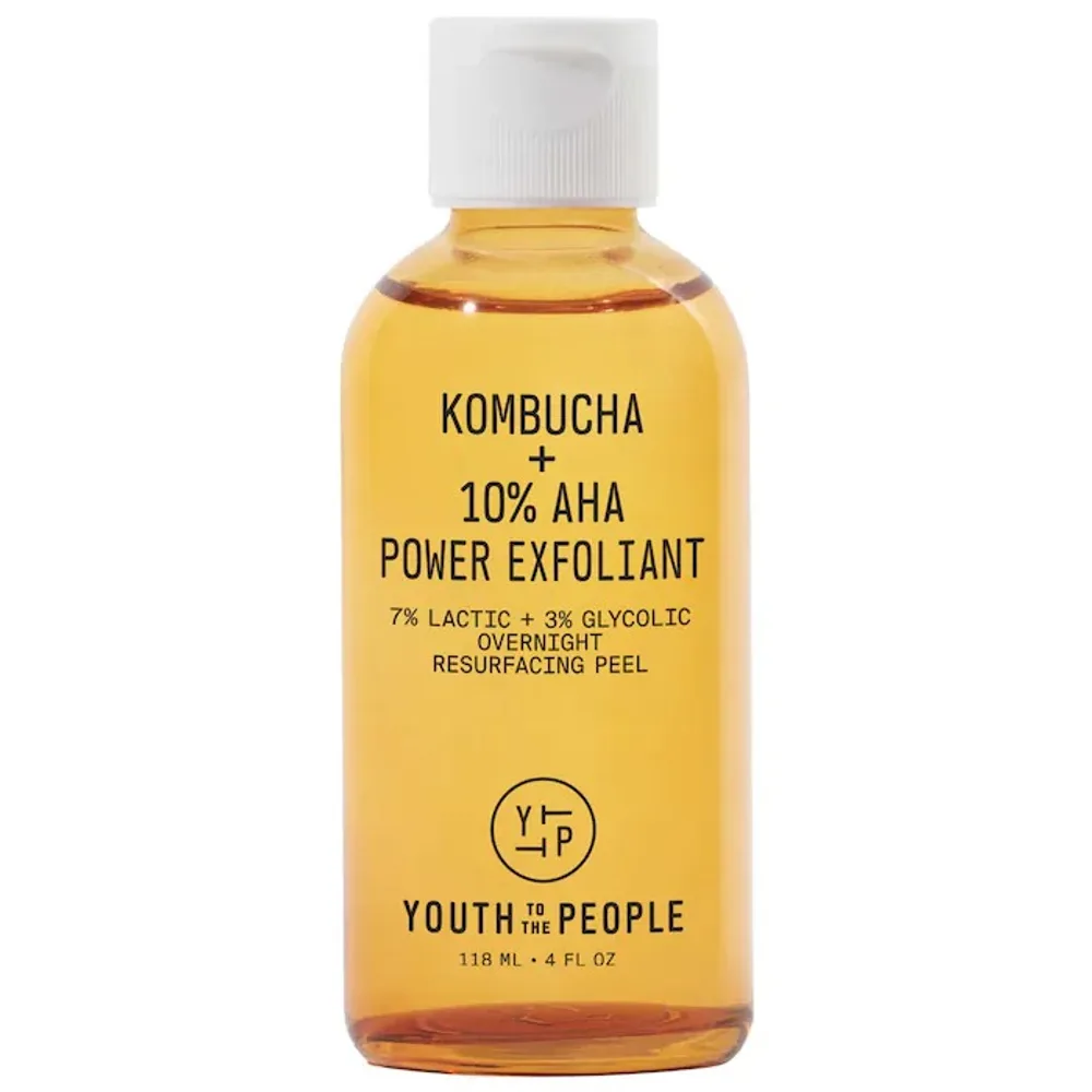 Youth To The People Kombucha + 10% AHA Liquid Exfoliant with Lactic Acid and Glycolic Acid