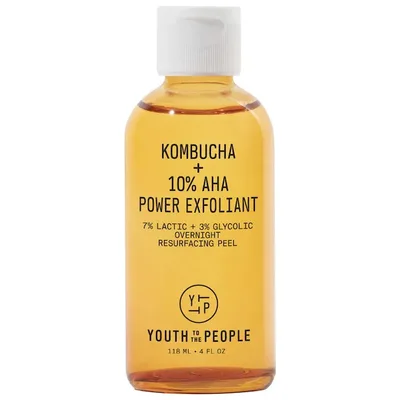 Youth To The People Kombucha + 10% AHA Liquid Exfoliant with Lactic Acid and Glycolic Acid