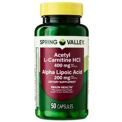 Spring Valley Acetyl L-Carnitine HCI 400 mg + Alpha Lipoic Acid 200 mg