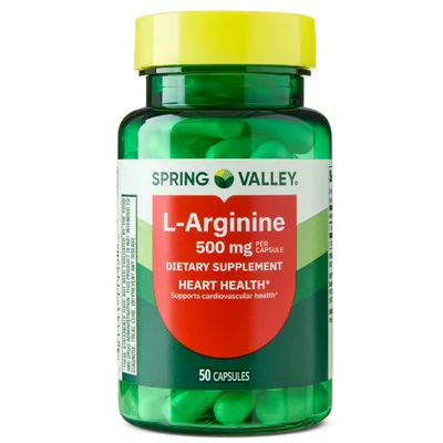 Spring Valley L-Arginine Amino Acid Supplements, 500 mg