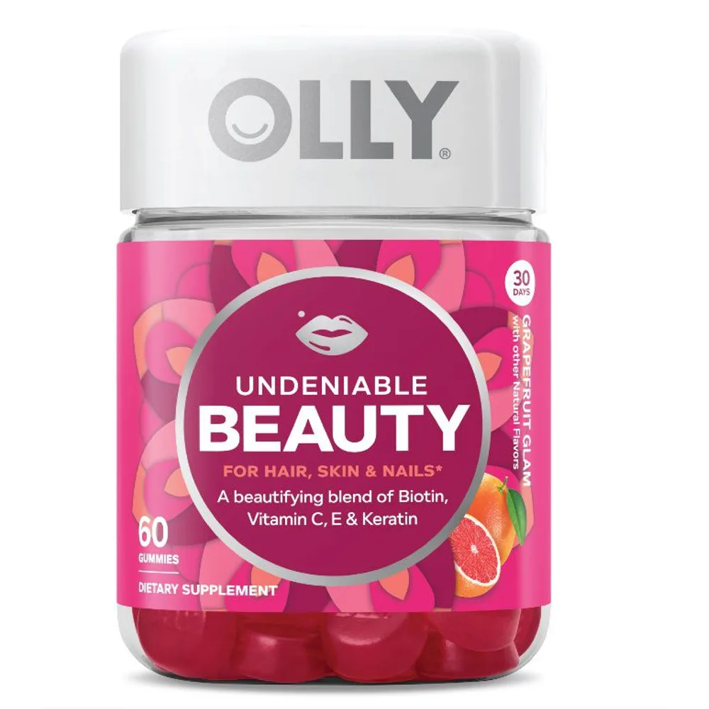 OLLY Undeniable Beauty Gummies, Biotin, Keratin, Supplement for Hair, Skin, Nails,