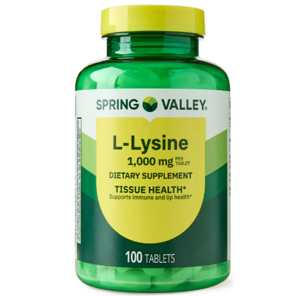 Spring Valley L-Lysine Dietary Supplement Tablets for Tissue Health, 1000 mg
