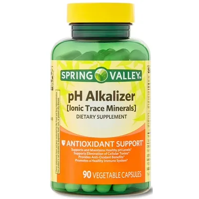 Spring Valley pH Alkalizer lonic Trace Minerals Antioxidant Support Dietary Supplement Vegetarian