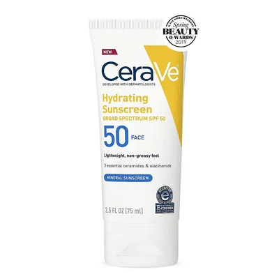 CeraVe 100% Mineral Sunscreen Face - SPF 50