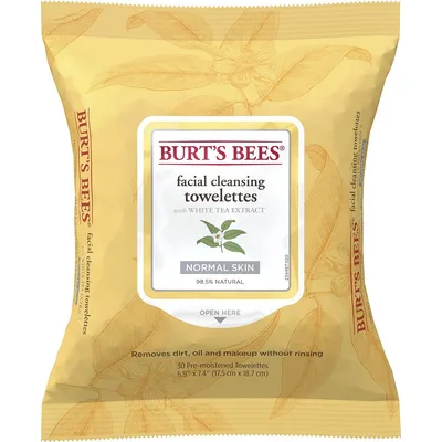 Burt's Bees Facial Cleansing Wipes, White Tea Extract