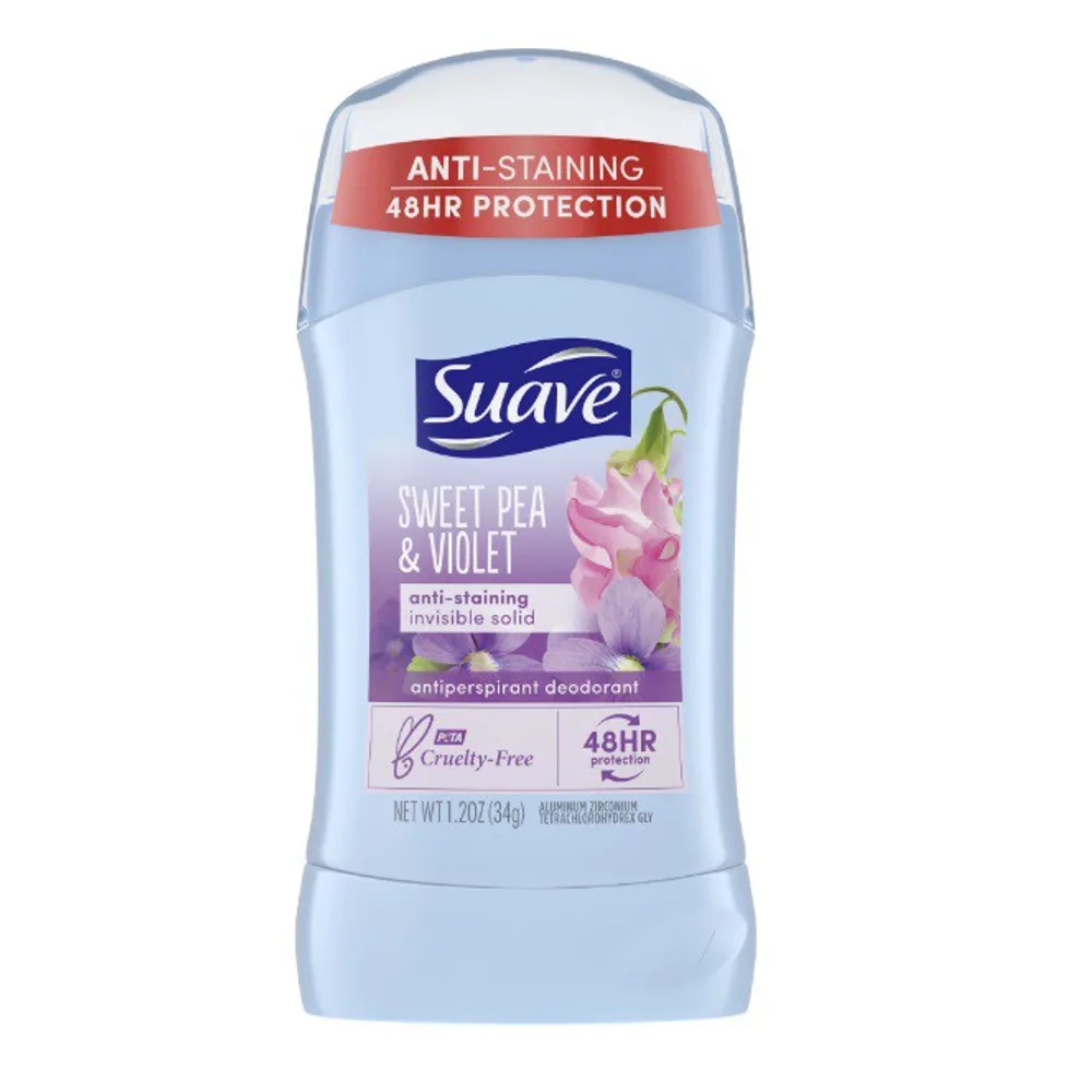 Suave Naturals Anti-Perspirant Deodorant Invisible Solid Sweet Pea and Violet