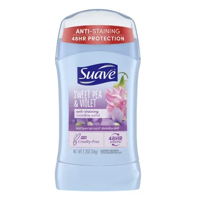 Suave Naturals Anti-Perspirant Deodorant Invisible Solid Sweet Pea and Violet