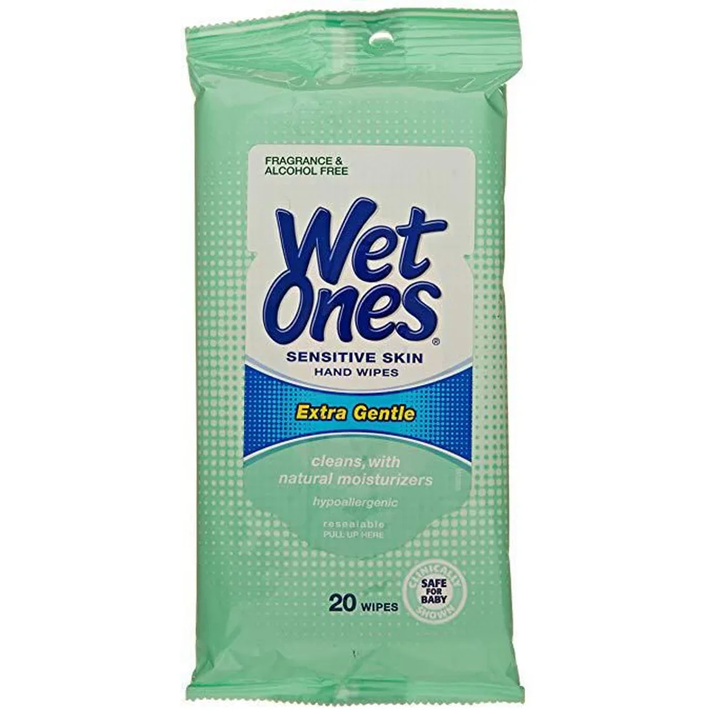 Wet Ones Sensitive Skin Hand Wipes Travel Pack