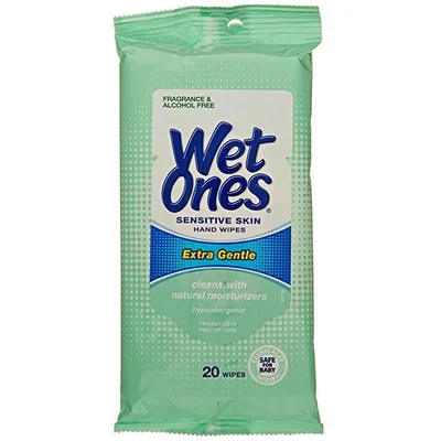 Wet Ones Sensitive Skin Hand Wipes Travel Pack
