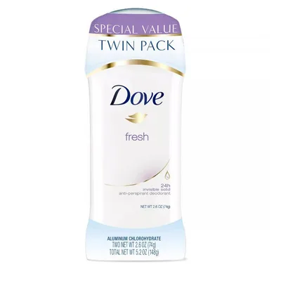 Dove Fresh Antiperspirant Deodorant Twin Pack