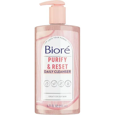 Bioré Rose Quartz + Charcoal Daily Purifying Cleanser