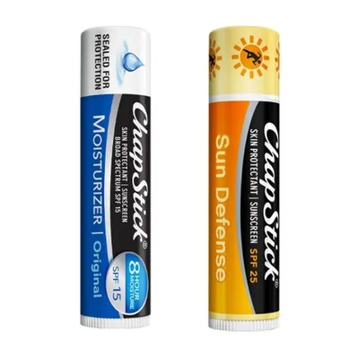 Chapstick SPF Protection Lip Balm - Sun Defense & Original Moisturizer