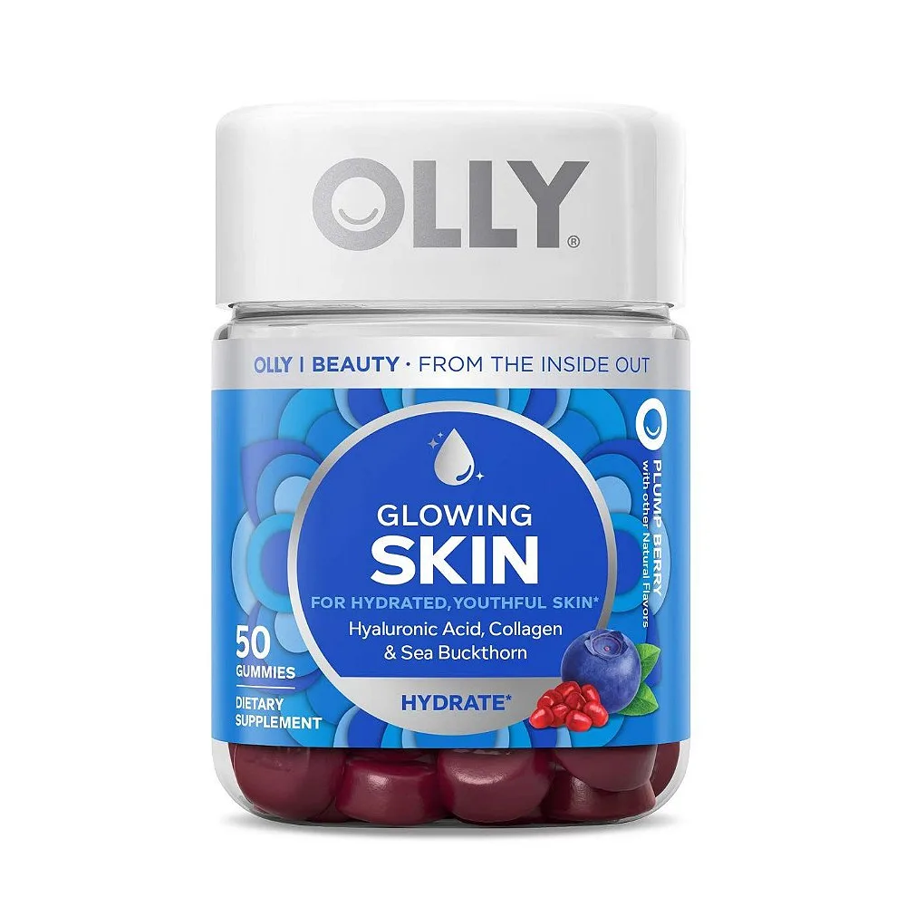 OLLY Glowing Skin Gummies, Hyaluronic Acid, Collagen Peptides, Sea Buckthorn