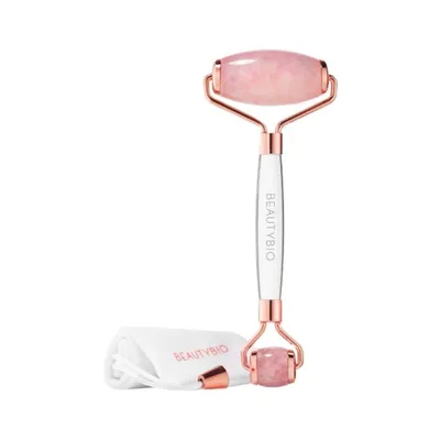 Beautybio Contouring + De-Puffing Rose Quartz Roller