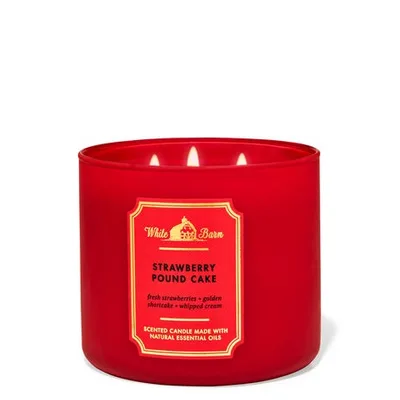 Strawberry Pound Cake White Barn 3-Wick Candle