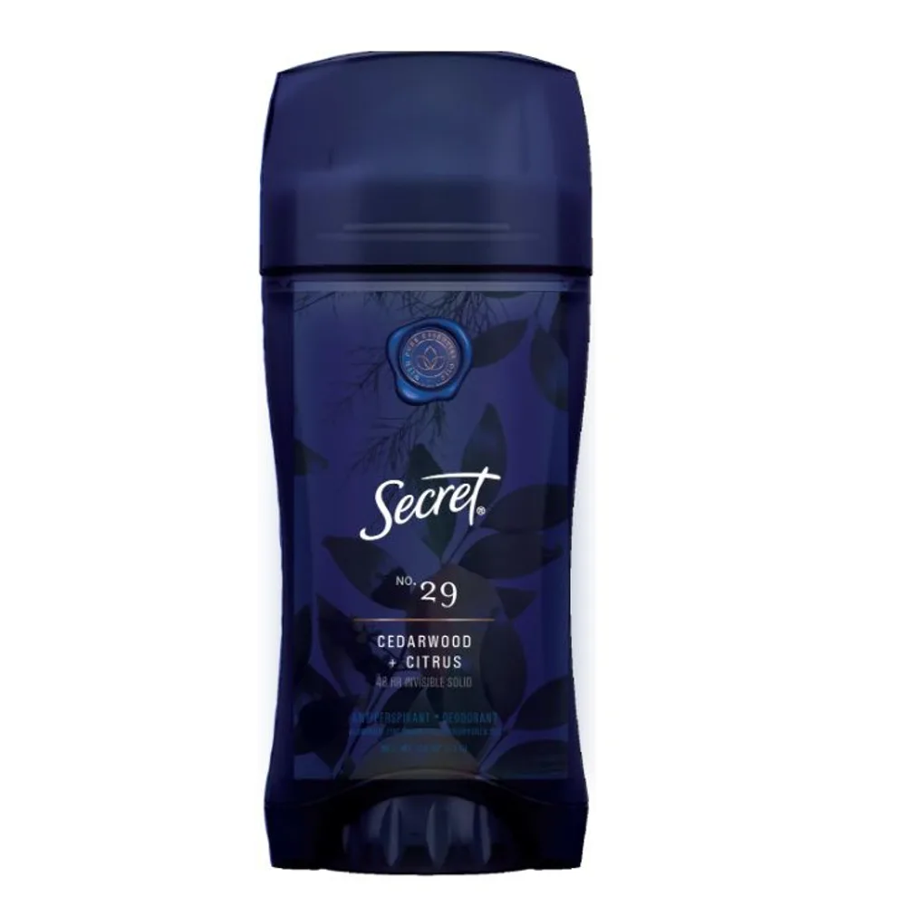 Secret Antiperspirant Deodorant for Women with Pure Essential Oils - Cedarwood & Citrus