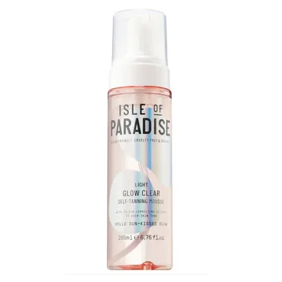 Isle of Paradise Glow Clear, Color Correcting Self-Tanning Mousse