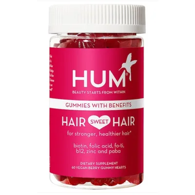 HUM Nutrition Hair Sweet Hair™ - Hair Growth Vegan Gummies with Biotin and Folic Acid