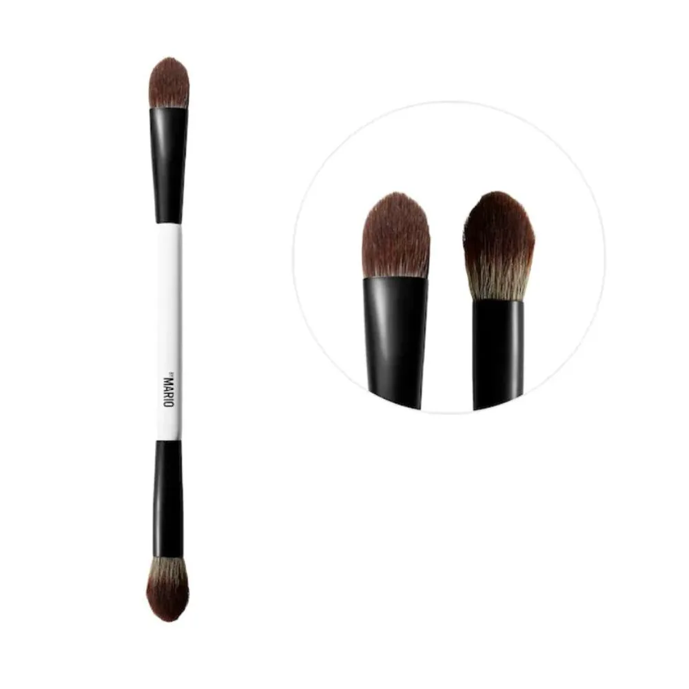 MAKEUP BY MARIO EF1 Dual-Ended Cream & Powder Brush